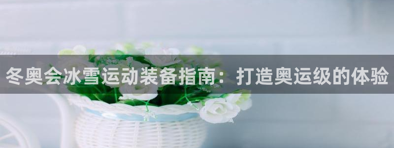 意昂3集团简介：冬奥会冰雪运动装备指南：打造奥运级的体验