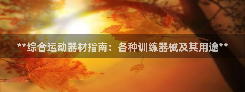 意昂体育3平台：**综合运动器材指南：各种训练器械及