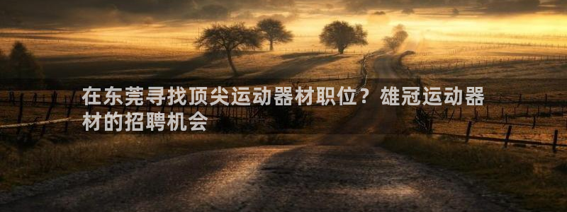 意昂3集团简介：在东莞寻找顶尖运动器材职位？雄冠运动