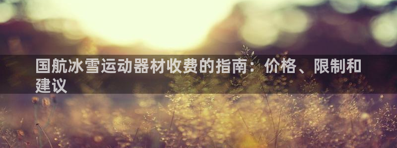 意昂3集团官网首页网址：国航冰雪运动器材收费的指南：