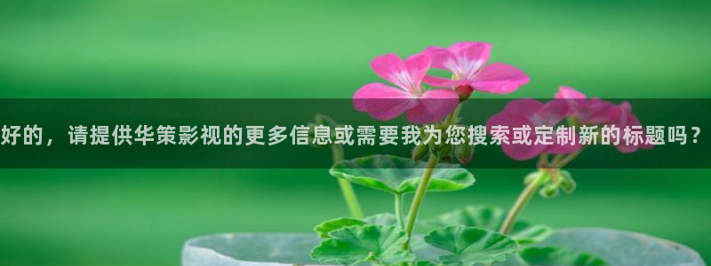 殇情影院理论：好的，请提供华策影视的更多信息或需要我为您搜索或定制新的标题吗？